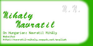 mihaly navratil business card